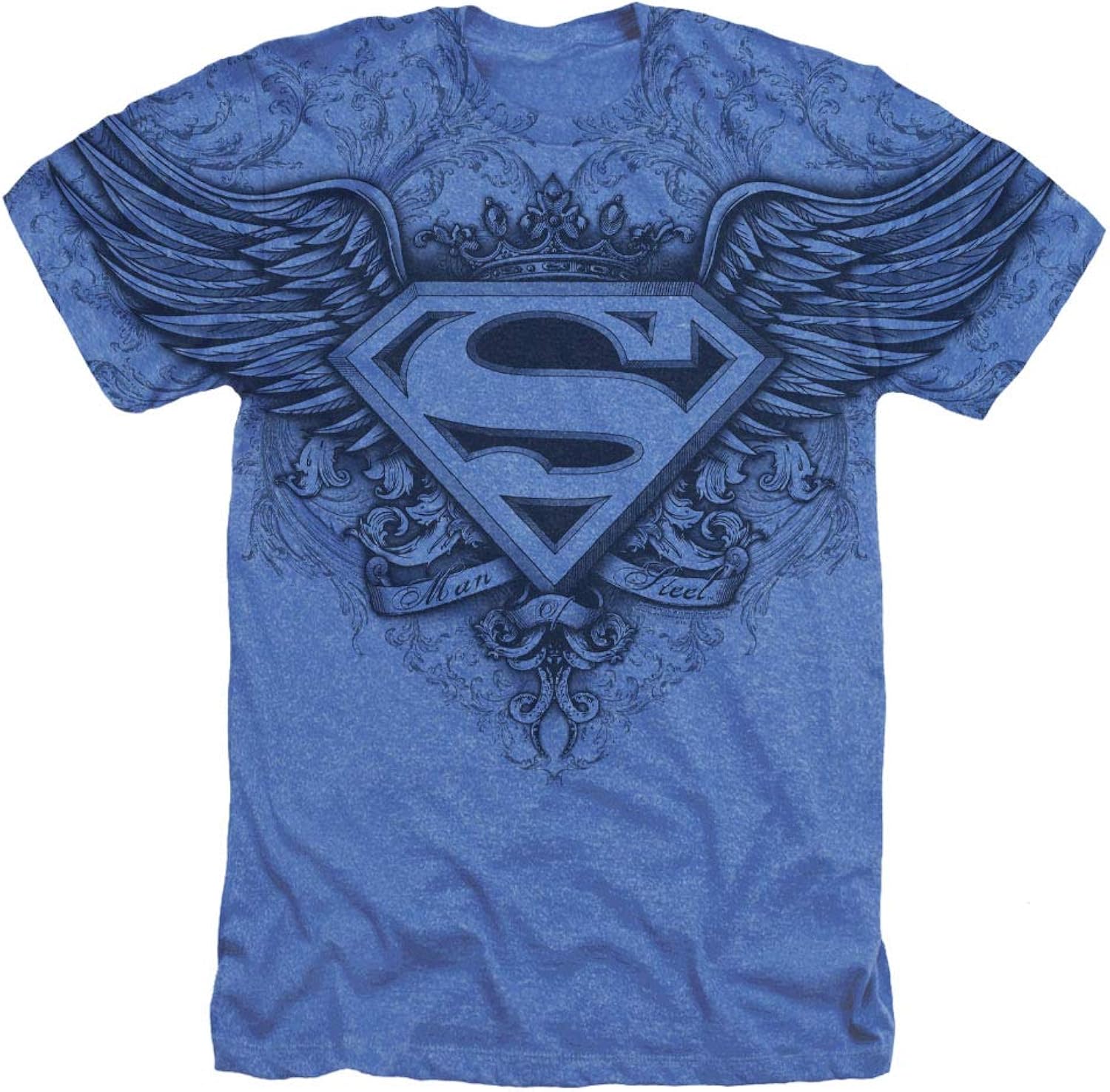 Superman Winged S Shield Logo All Over Unisex , , , Long Sleeve Tee