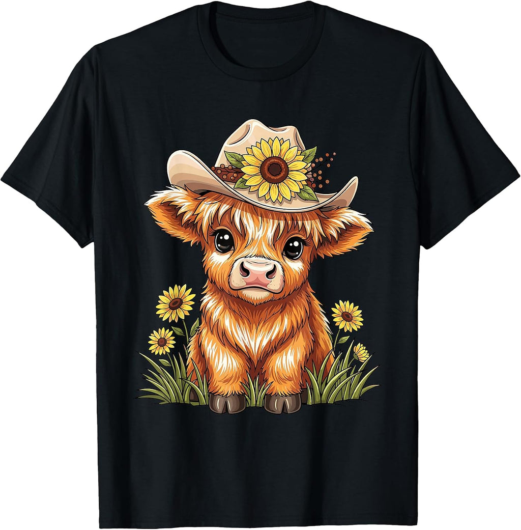 Scottish Highland Cow Women Girls Apparel
