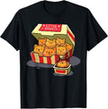 Kitten Nuggets Food Pun Cat Lover Gift Chicken Nuggets Unisex-Adults Black Small Unisex , , , Long Sleeve Tee