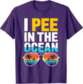 Funny Sarcastic Beach Humor Vacation Joke I Pee in The Ocean Unisex , , , Long Sleeve Tee