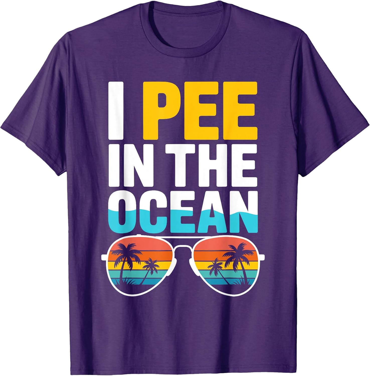 Funny Sarcastic Beach Humor Vacation Joke I Pee in The Ocean Unisex , , , Long Sleeve Tee