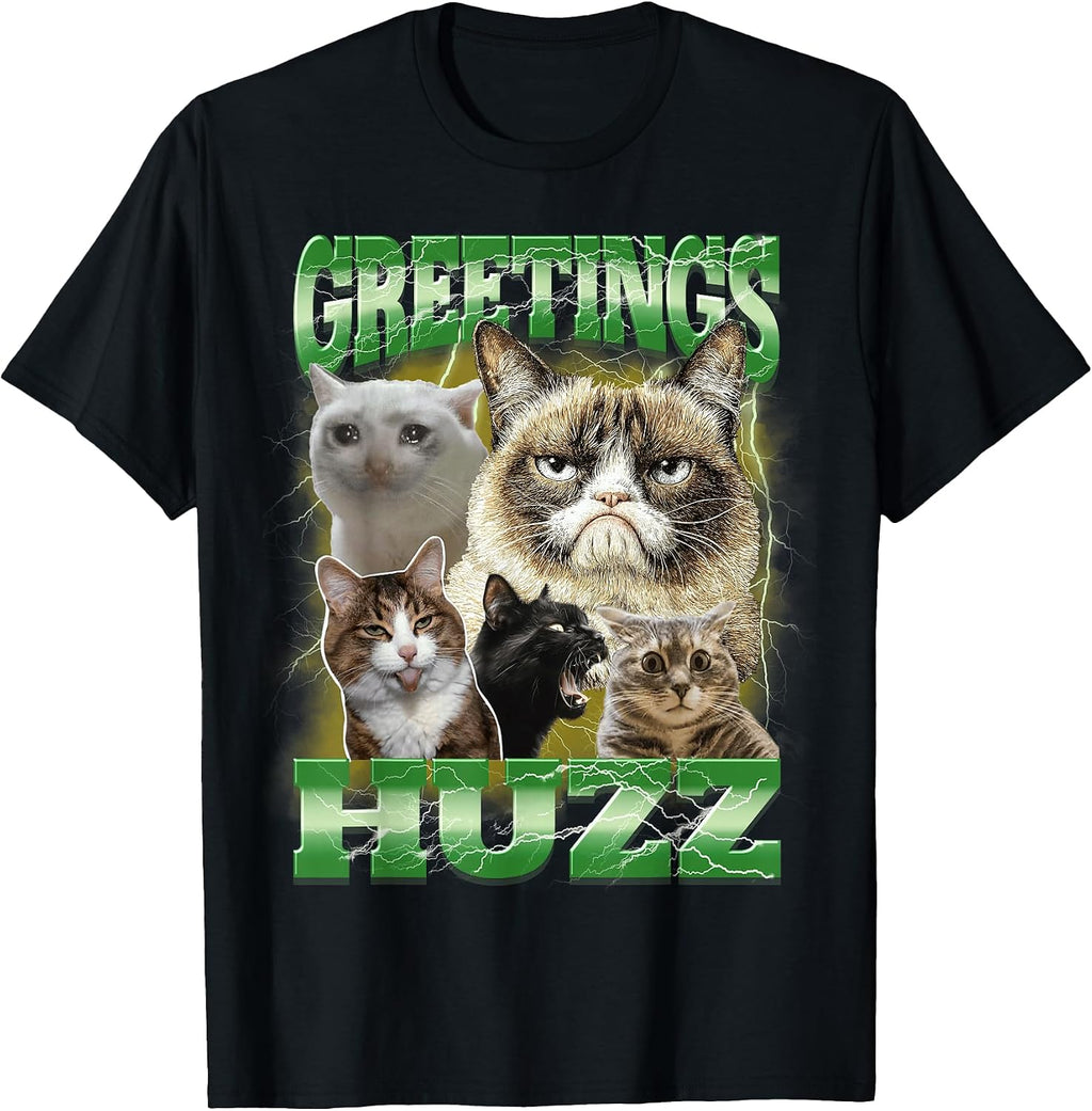 Greetings Huzz Funny Cat Meme Men Women