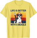 Life is better with a Beagle Vintage Dog Design Puppy Lover for Men Women Girls Kids