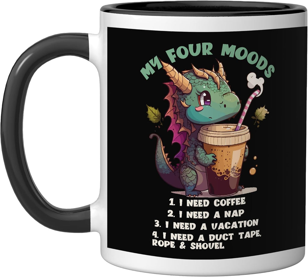 Dragon Coffee Lover My Four Moods Dragon Tee