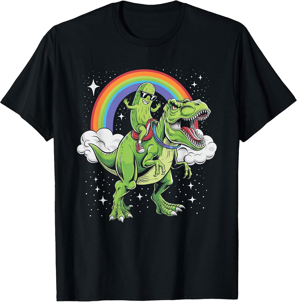 Cucumber Dino Pickle Riding T-Rex Funny