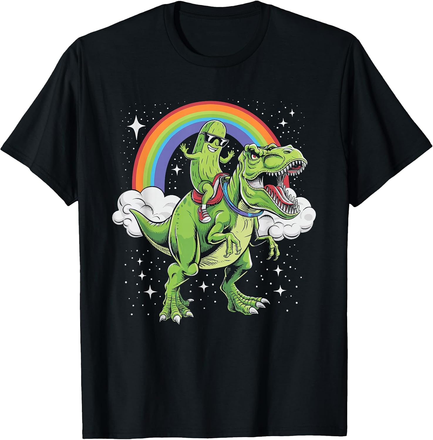 Cucumber Dino Pickle Riding T-Rex Funny