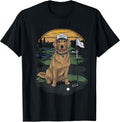 Golfer Golden Retriever Dog Dad Golf Lover Father's Day for Men Women Unisex , , , Long Sleeve Tee