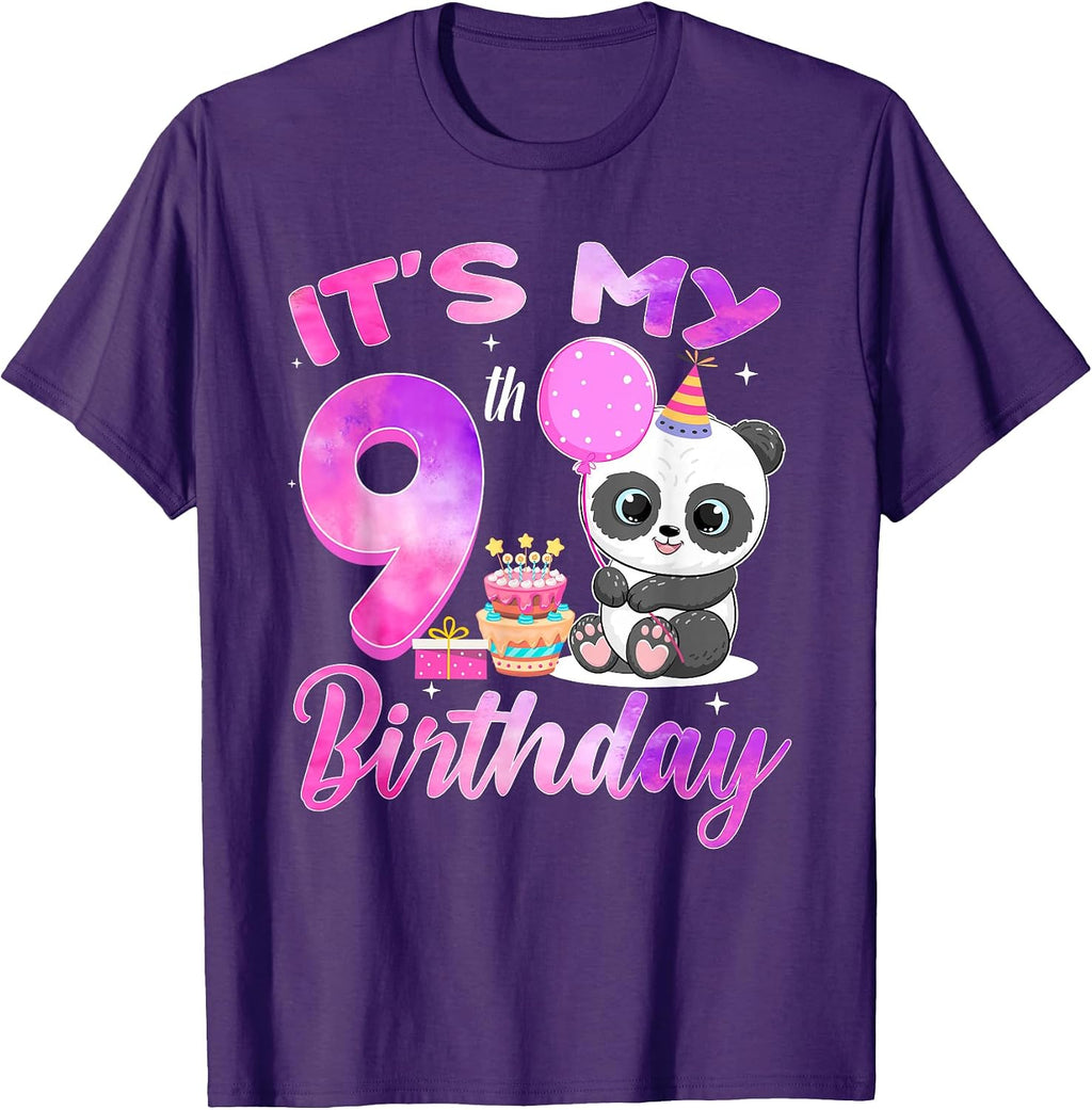 9 Year Old Birthday Cute Panda Gift