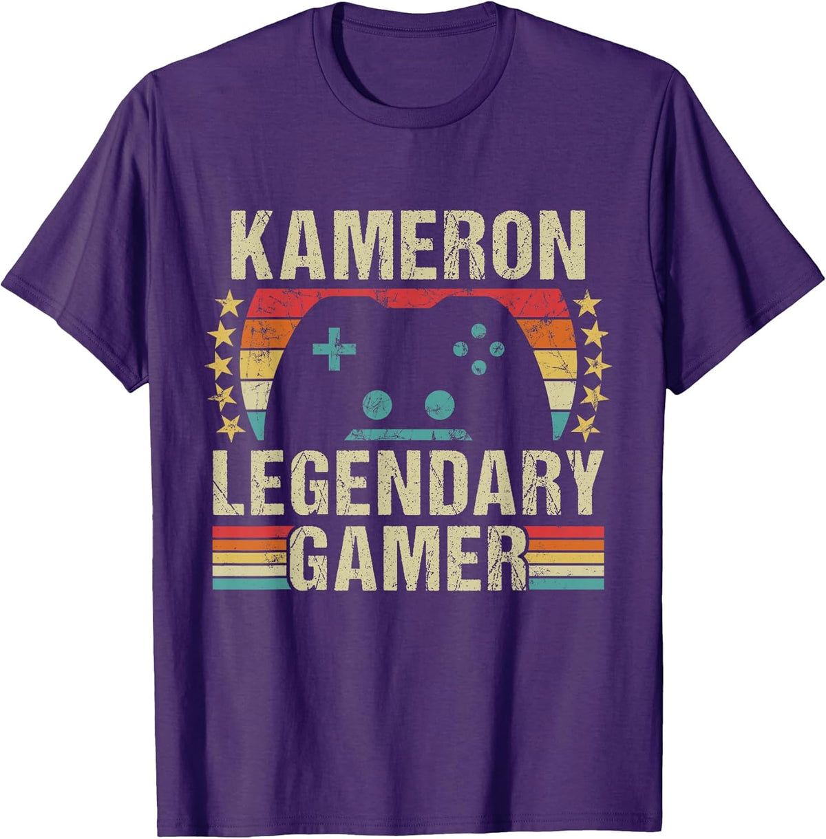 Kameron Gamer Retro Gaming Vintage Game Personalized 70s Unisex , , , Long Sleeve Tee