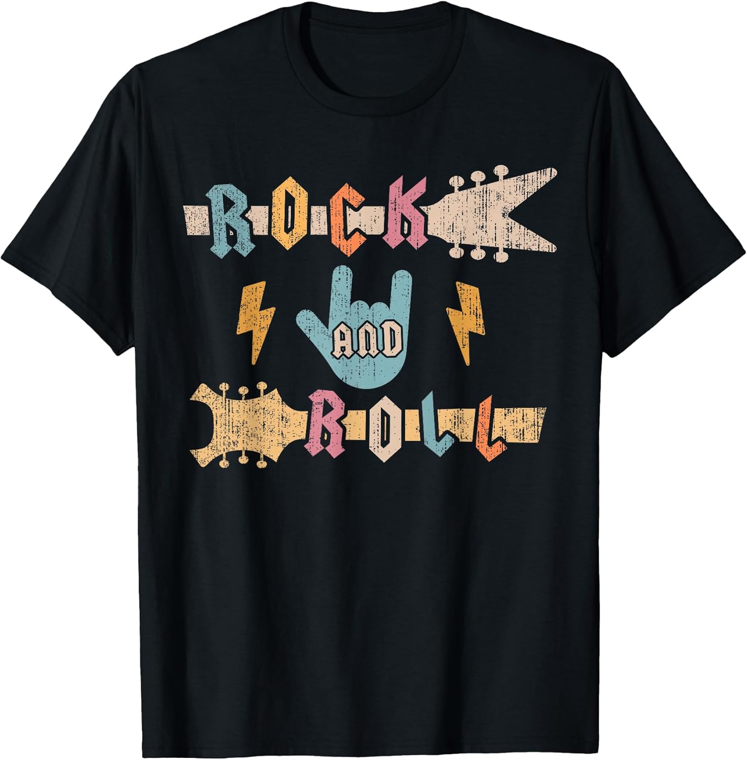 Kids Rock and Roll Vintage Design Concert Band, Rock Music Unisex , , , Long Sleeve Tee