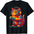 Gamer Cat Video Games Boys Teen Men Girls Funny Gift Gaming Unisex , , , Long Sleeve Tee