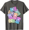 Rainbow Gummy Bear Design Kawaii Aesthetic Teens Small Unisex , , , Long Sleeve Tee