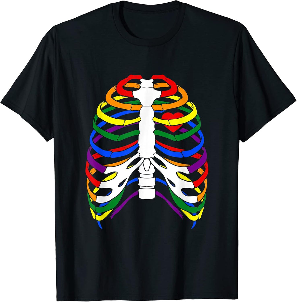 Rib Cage Gay Pride Rainbow Apparel
