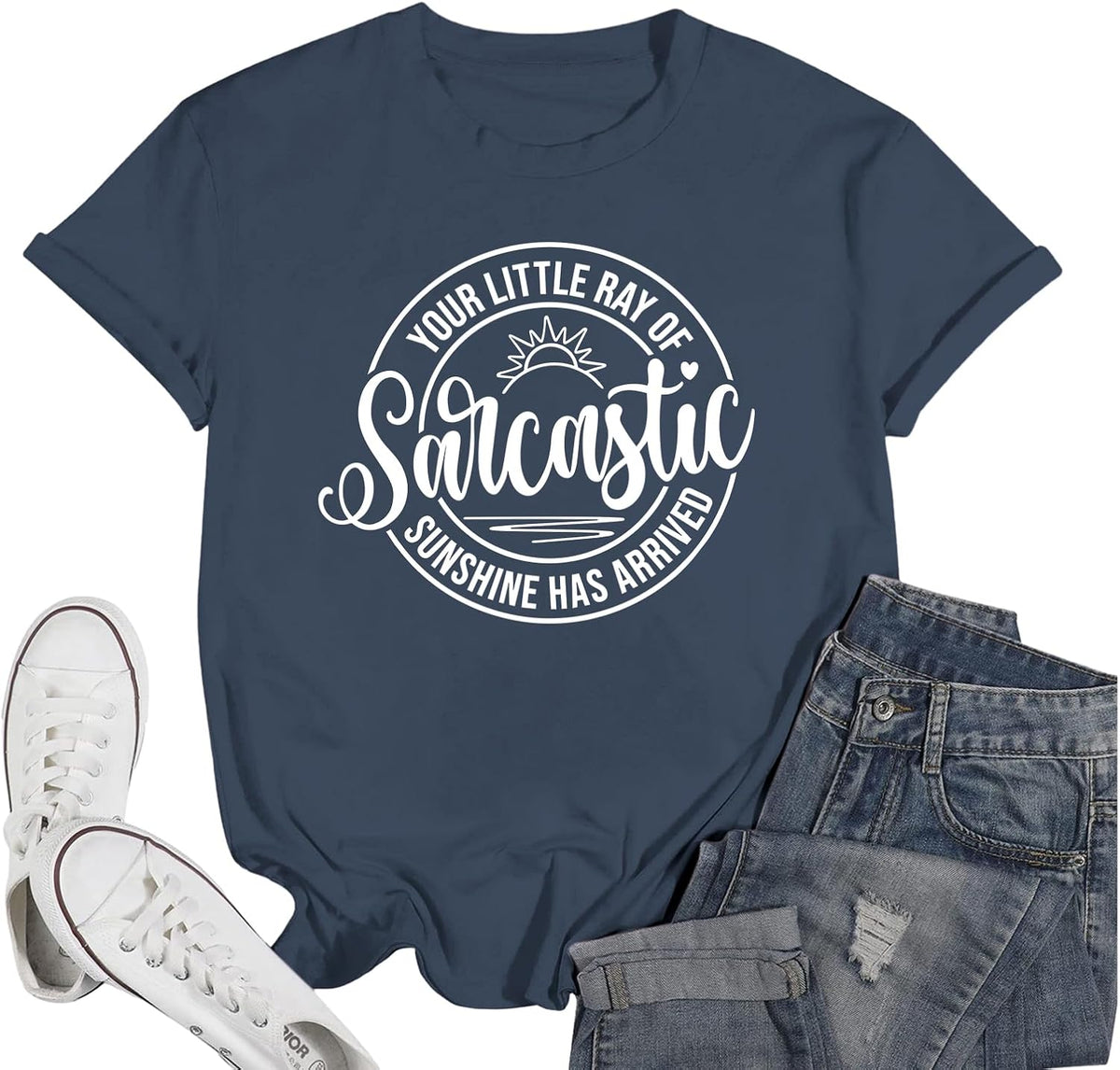 Funny Sarcastic Shirts for Women Your Little Ray of Sarcastic Sunshine Has Arrived T Shirts Humor Graphic Tees Tops