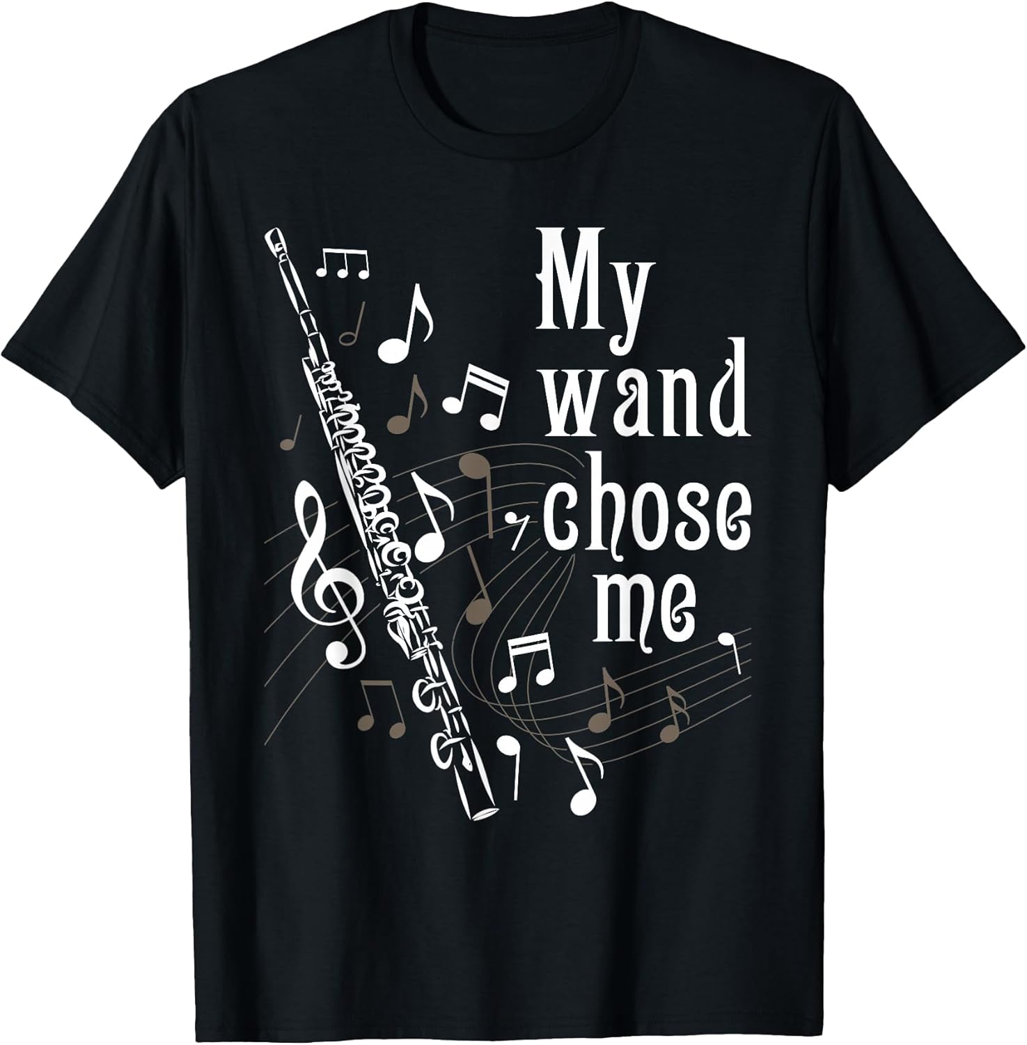 My Wand Chose Me - Flute Player Flutist Marching Band Music Unisex , , , Long Sleeve Tee