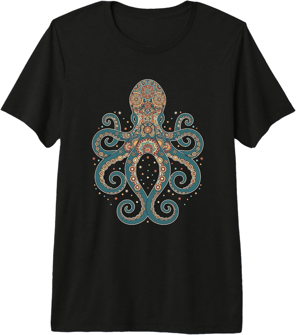 Octopus Floral Mandala Sea Creature Art