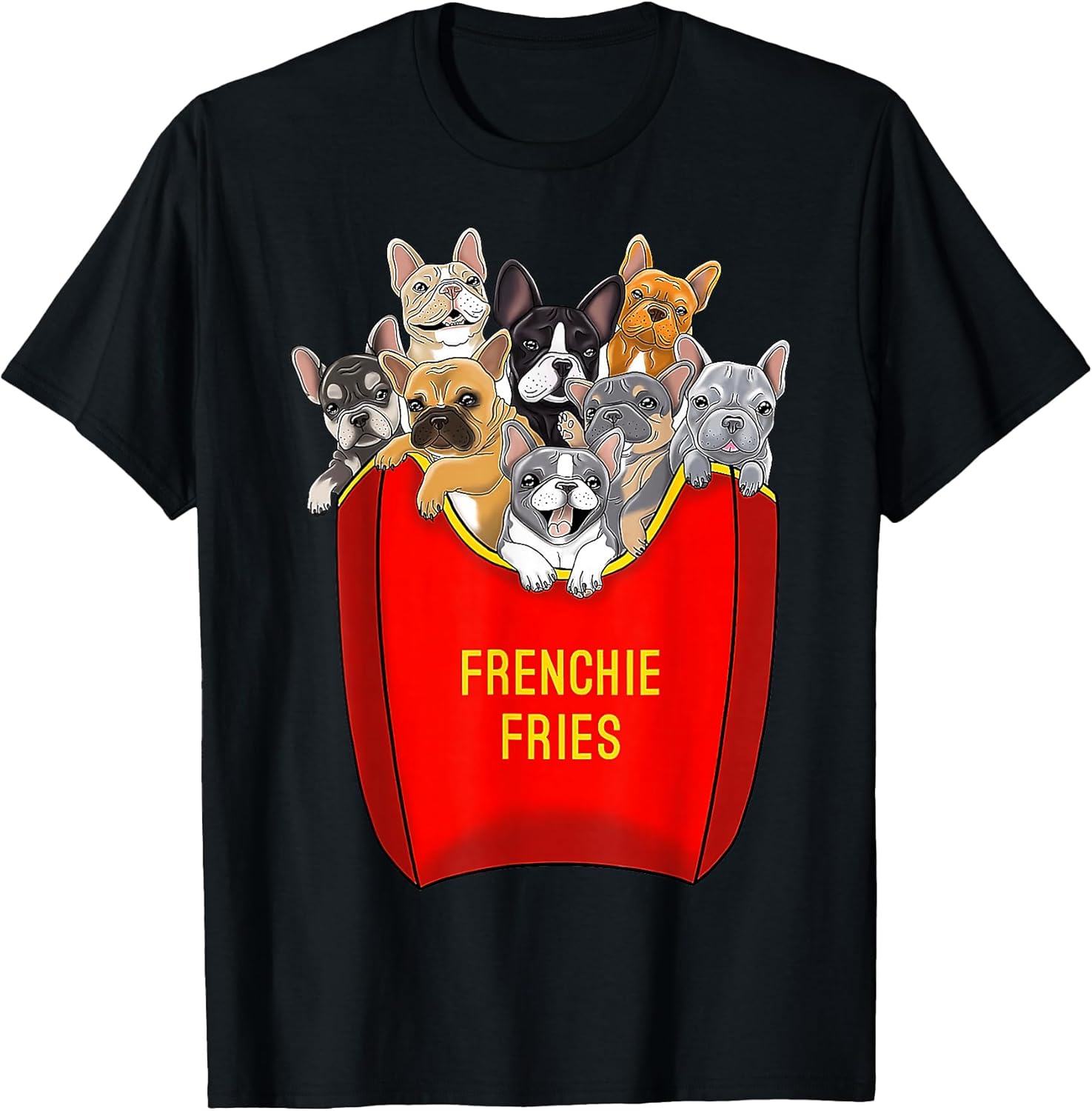 Frenchie Fries French Bulldog Lover Dog Mom Bulldog Owner Unisex , , , Long Sleeve Tee