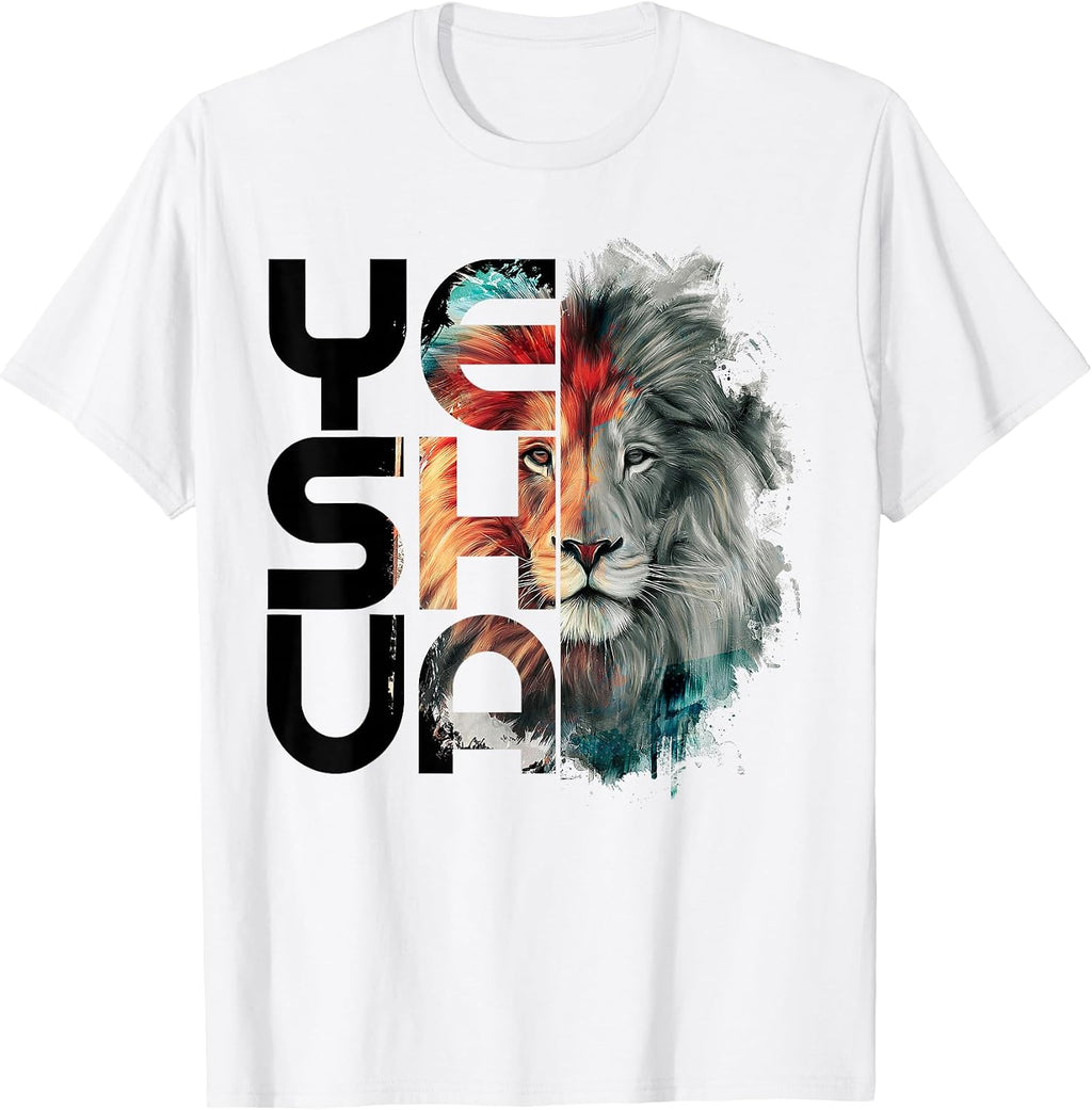 Funny Lion And Yeshua Christian Tee Shirt