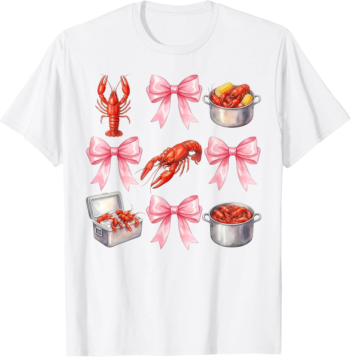 Funny Bow Cute Coquette Crawfish Boil Y2K Girl Aesthetic Unisex , , , Long Sleeve Tee
