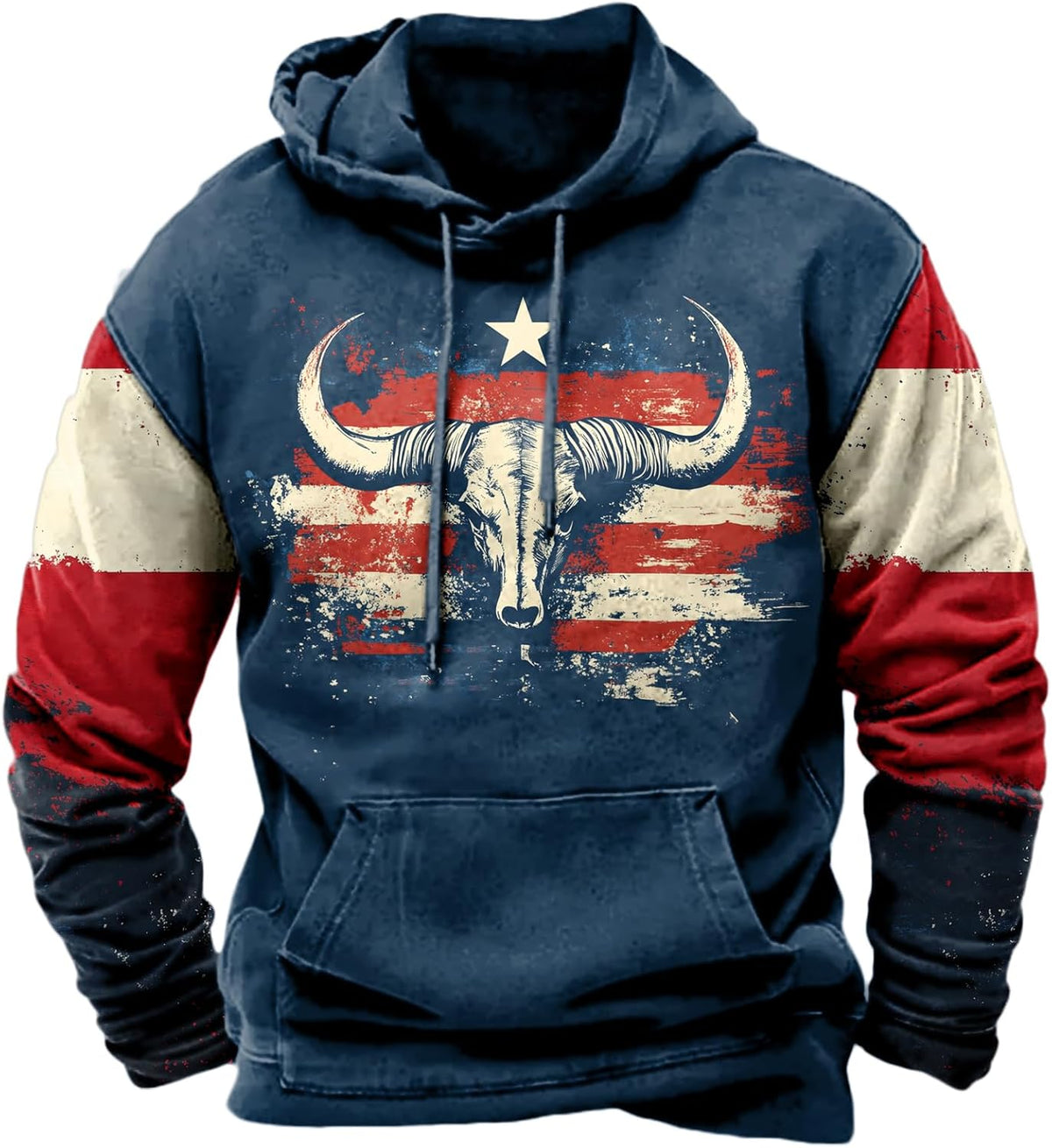 Oversized Grahpic for Men Pullover Hooded Comfy Long Sleeve Lightweight Casual Sweater