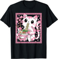 Kawaii Cat Ramen Anime Japanese Cherry Blossom Women Girls Unisex , , , Long Sleeve Tee