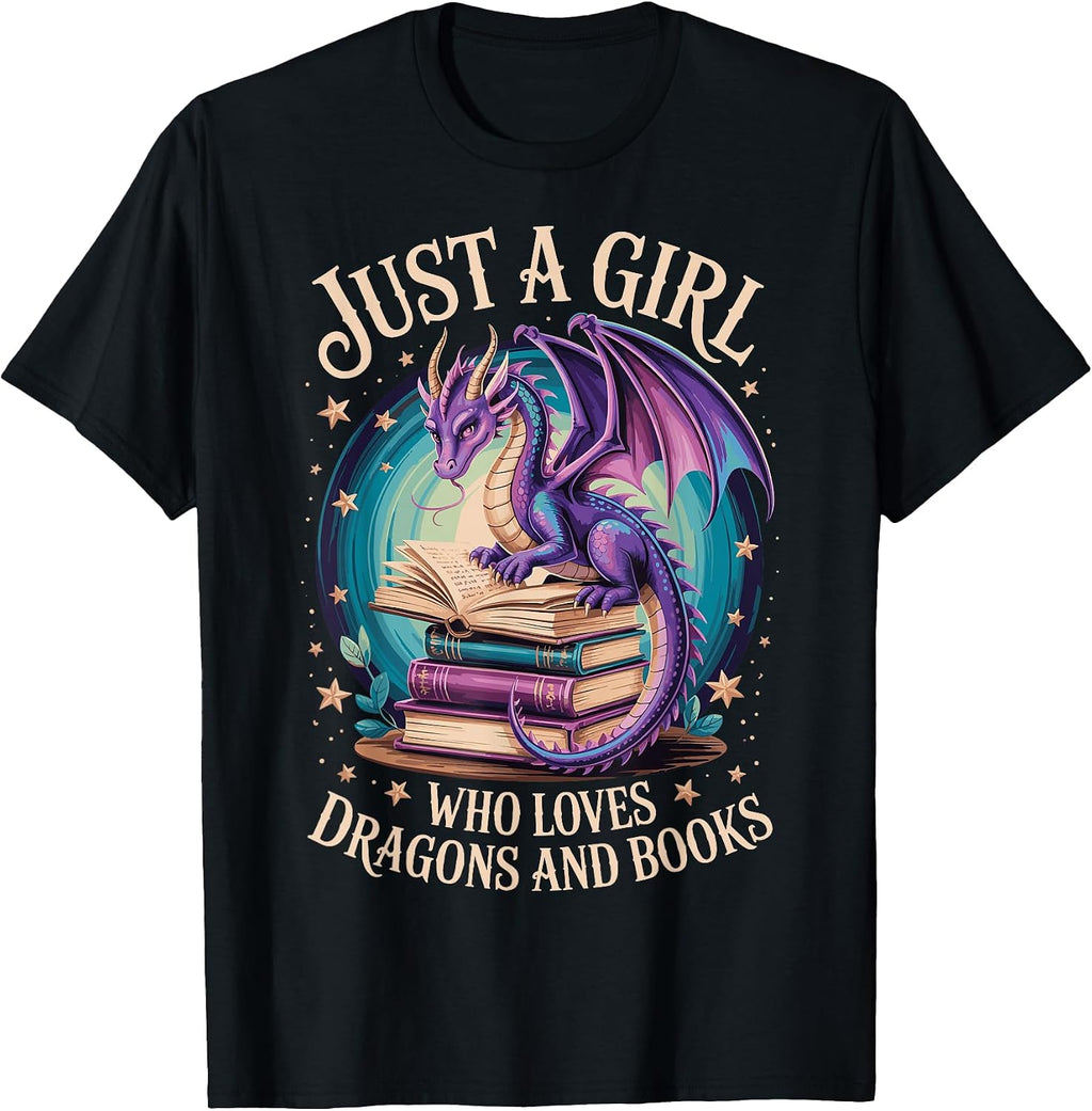 Dragon Reading Bookworm Fantasy Reader