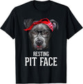 Vintage Pitbull Resting Pit Face - Funny Pitbull Lovers Dog Unisex , , , Long Sleeve Tee
