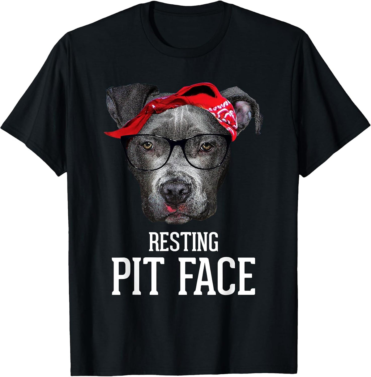 Vintage Pitbull Resting Pit Face - Funny Pitbull Lovers Dog Unisex , , , Long Sleeve Tee