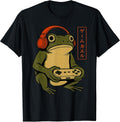 Japanese Gamer Frog Art Men Women Boys Funny Vintage Gaming Unisex , , , Long Sleeve Tee