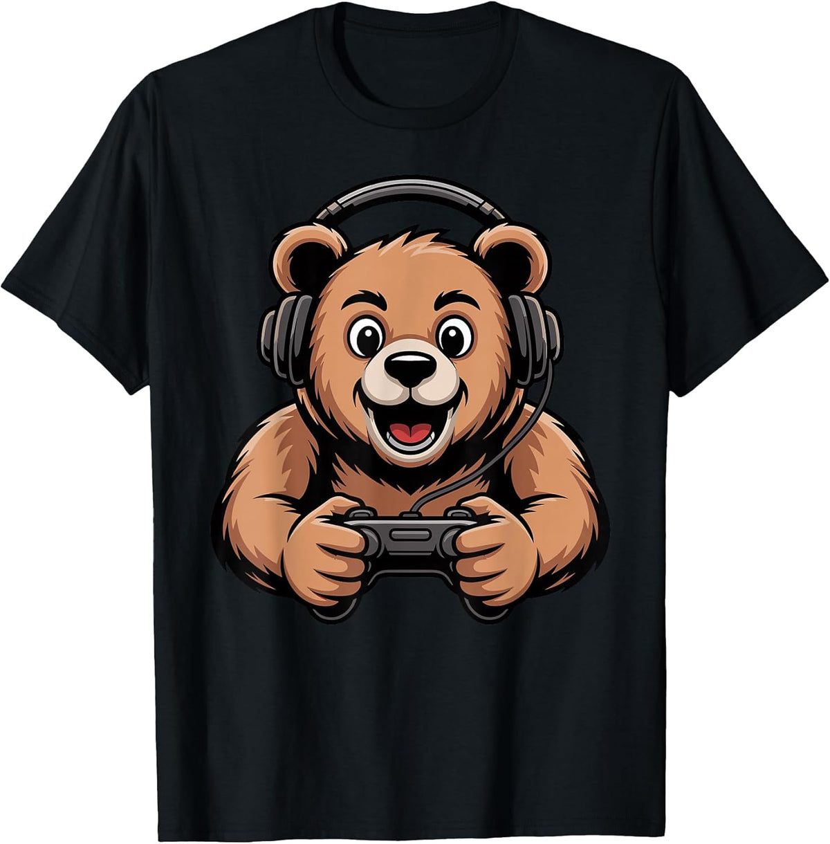 Funny Gamer Bear Video Games Boys Teen Gaming Unisex , , , Long Sleeve Tee