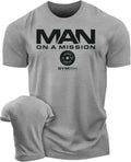 Man on Mission Workout Shirts for Men, Motivational Gym Funny Lifting Unisex , , , Long Sleeve Tee