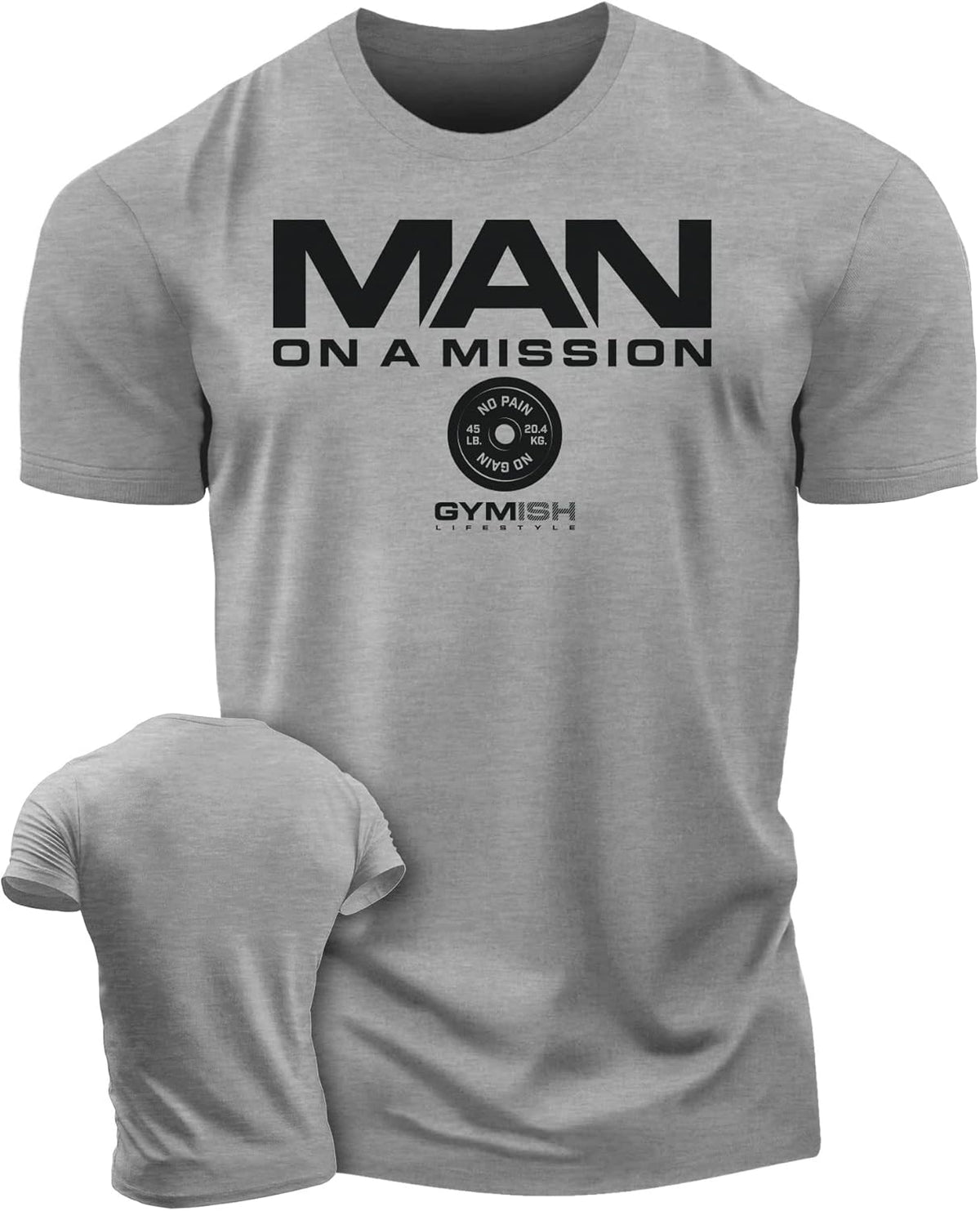 Man on Mission Workout Shirts for Men, Motivational Gym Funny Lifting Unisex , , , Long Sleeve Tee