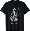 Funny Rock Music Band Goose Playing Guitar Retro Graphic Unisex , , , Long Sleeve Tee