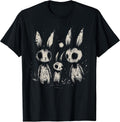 Creepy Cute Bunny Rabbits Horror Goth Grunge Alt Aesthetic Unisex , , , Long Sleeve Tee