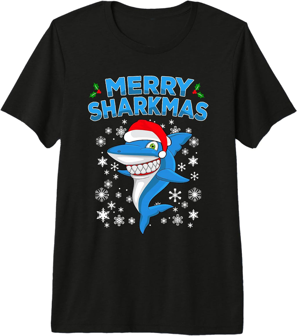 Merry Sharkmas Funny Shark Christmas Xmas