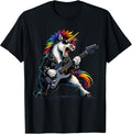 Rock'n Roll Unicorn Guitar Punk Music Rock Band Rock Star Unisex , , , Long Sleeve Tee