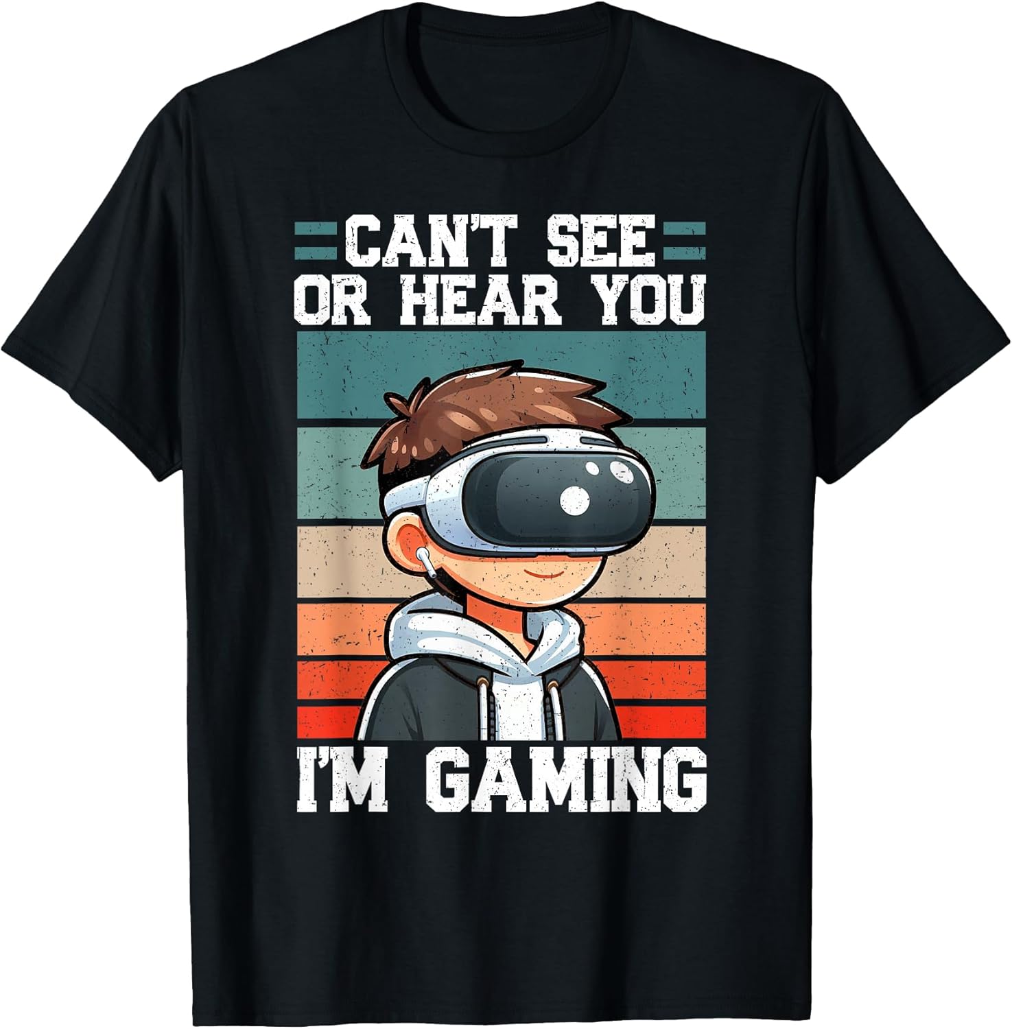 Can't See Or Hear You I'm Gaming VR Gamer Headset Retro Unisex , , , Long Sleeve Tee