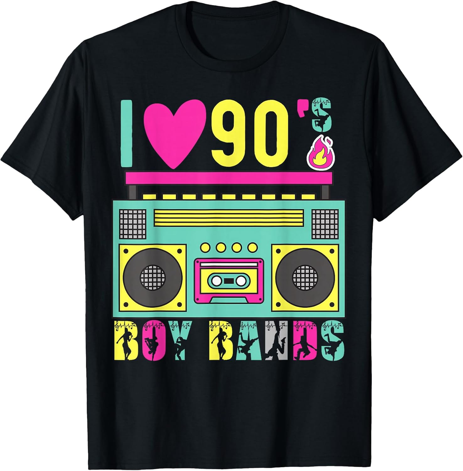 Funny 90s Theme Party Music Dance I Love 90s Boy Bands Unisex , , , Long Sleeve Tee