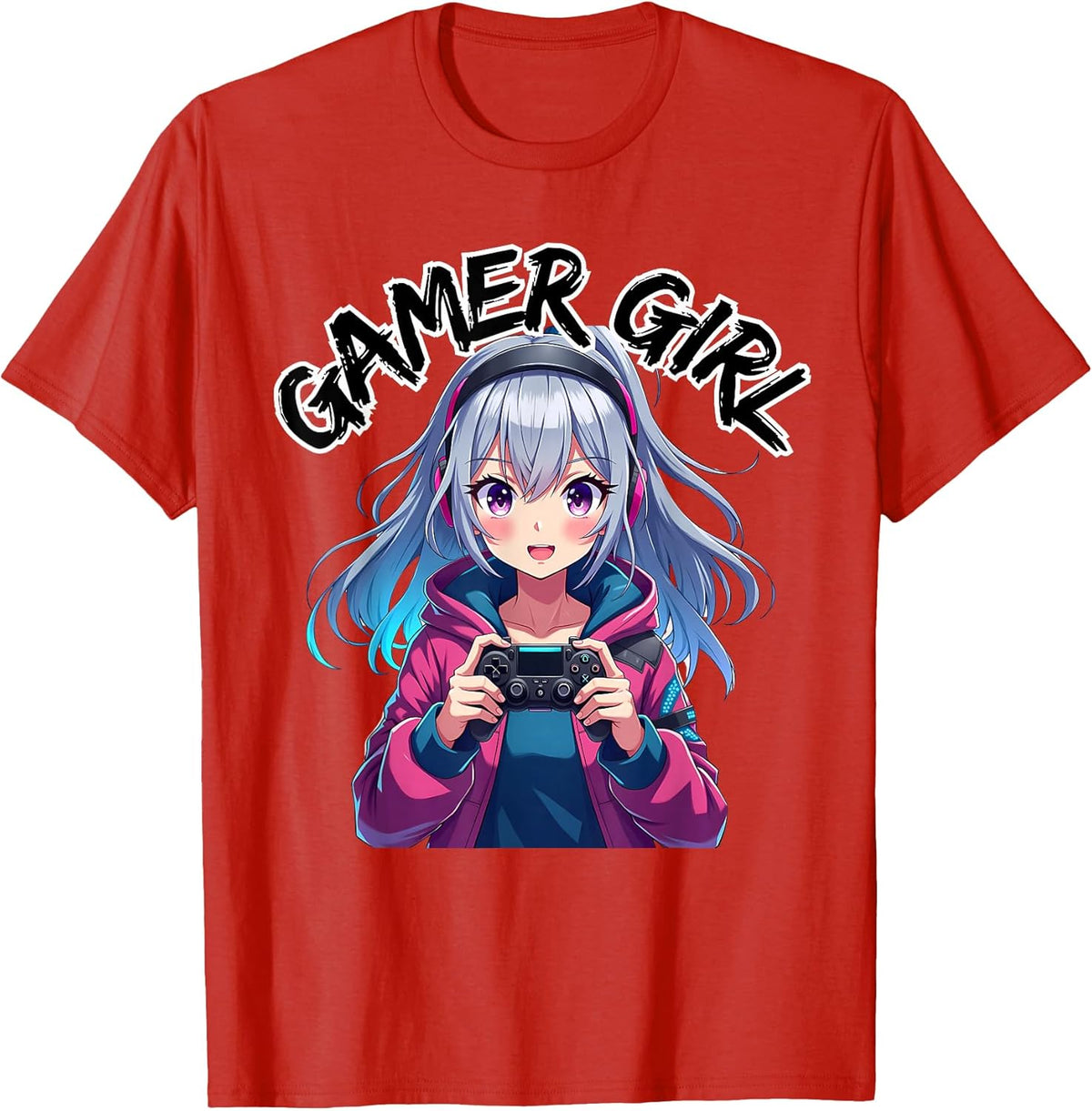 Gamer Girl Gaming Anime Cute Video Game Women Girls Unisex , , , Long Sleeve Tee