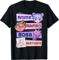 Anime Girl Ramen Boba Tea Bubble Tea Sketching Unisex , , , Long Sleeve Tee