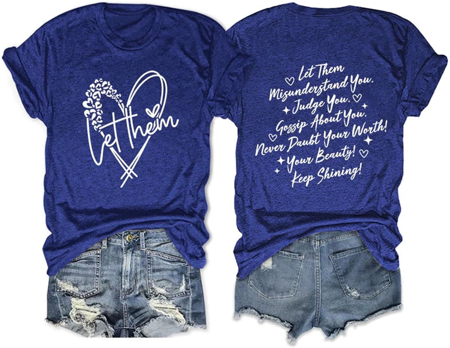 Let Them Misunderstand You Women Mental Health Shirt Inspirational Graphic Tees Motivational Tops