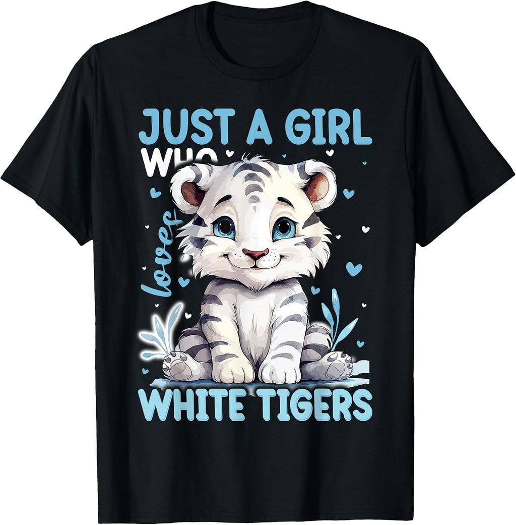 White Tiger Lover Girls Kids Women Gifts