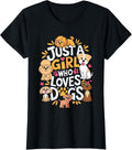 Just A Girl Who Loves Dogs Shirt Women Kids Dog Lover Unisex , , , Long Sleeve Tee