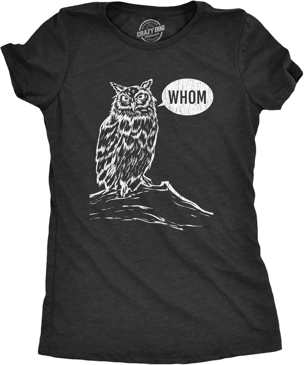 Crazy Dog Womens Funny Animal T Shirts Cute and Sarcastic Nature Tees for Women Unisex , , , Long Sleeve Tee