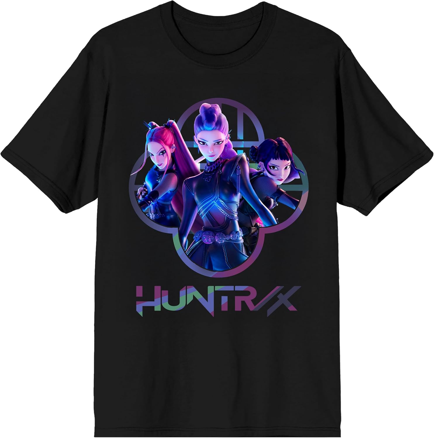 Kpop Demon Hunters Huntrix Capture Color Adult Crew Neck Short Sleeve Unisex , , , Long Sleeve Tee