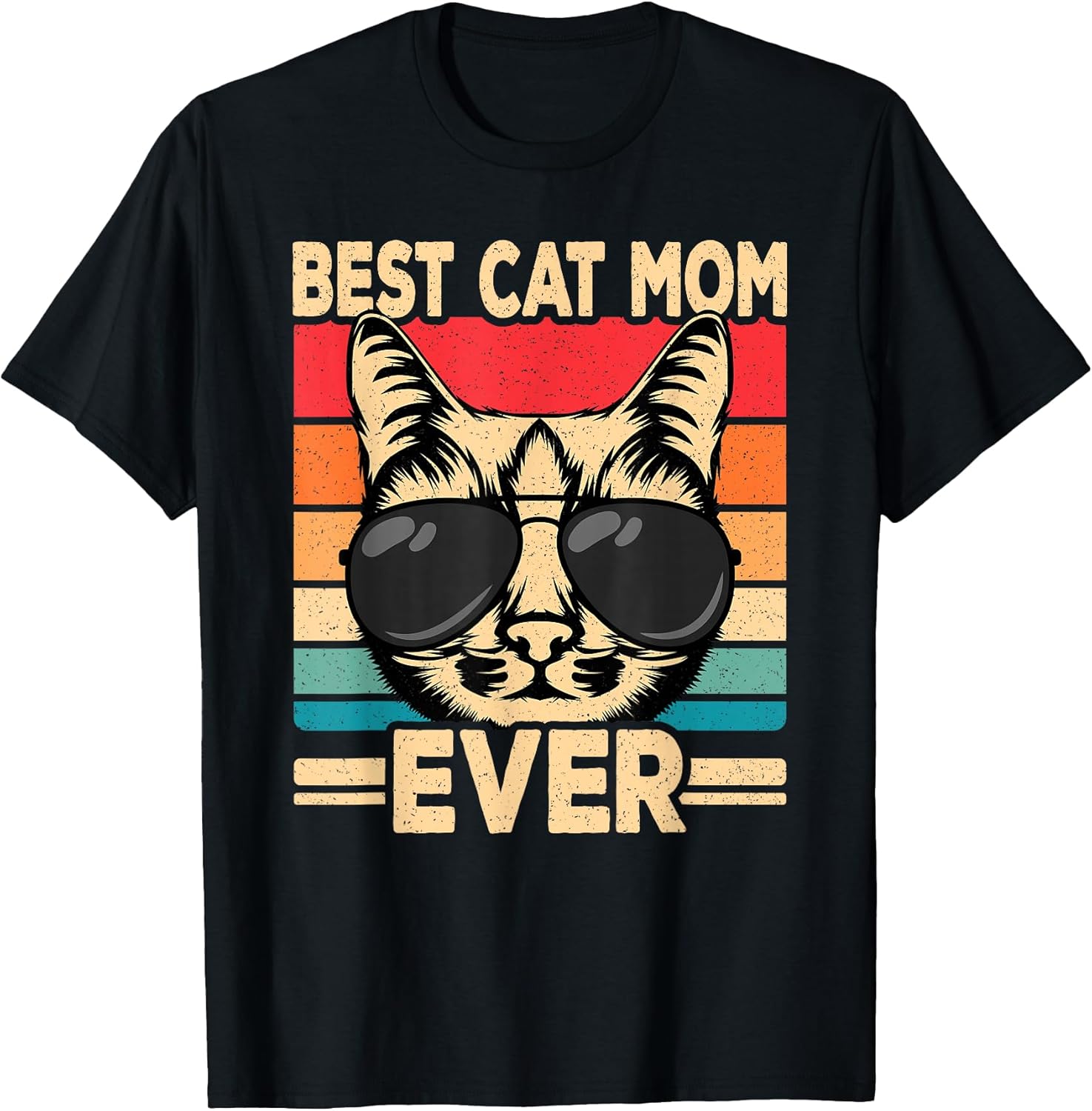 Best Cat Mom Ever Funny Cat Lover Retro Cat Women Unisex , , , Long Sleeve Tee