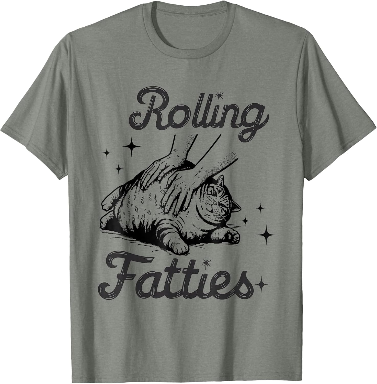 Rolling Fatties Cat Funny Cute Cat Lover Kitten Owner Kitty Unisex , , , Long Sleeve Tee
