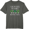 I Like My Dogs, My Plants And Maybe 3 People - Plant Lover Unisex , , , Long Sleeve Tee