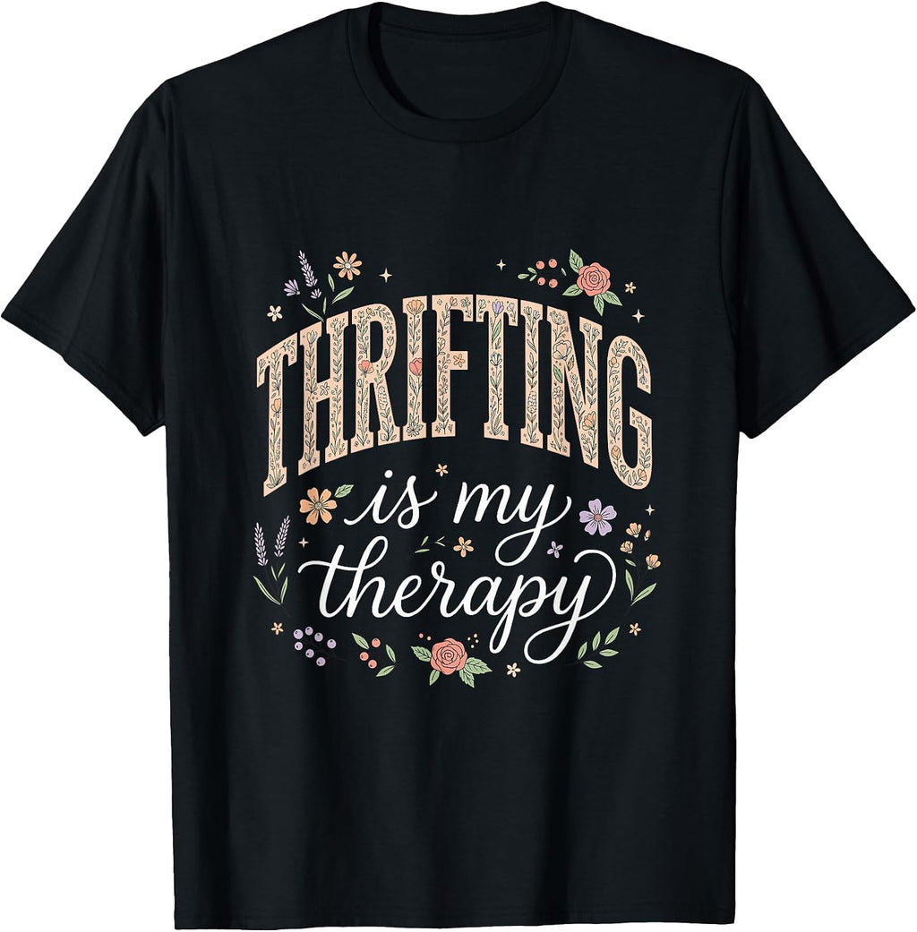 Boho Print Floral Thrifting Men Women T-Shirt