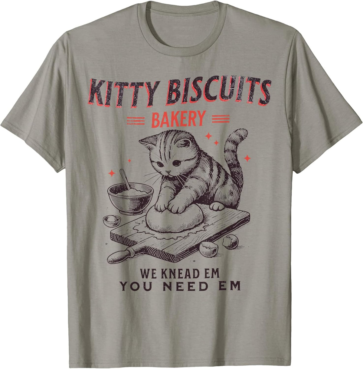 Kitty Biscuits We Knead Em You Need Em Cat Lover Baking for Men Women Unisex , , , Long Sleeve Tee